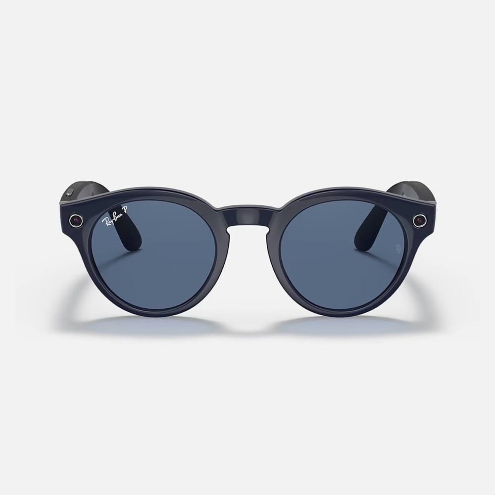 SOLD on FB Marketplace Meta Ray Ban stories 2021 round blue polarized lenses